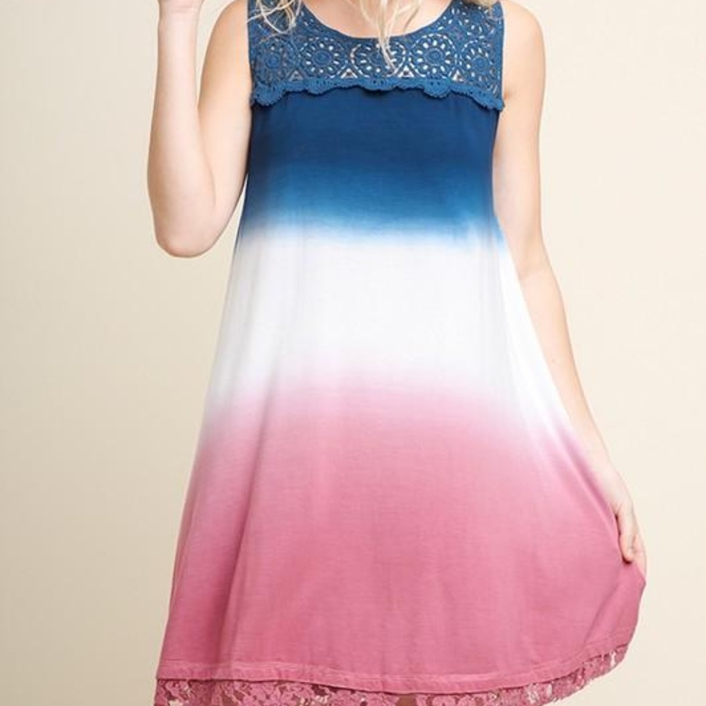 Umgee Sleeveless Ombre Dress
